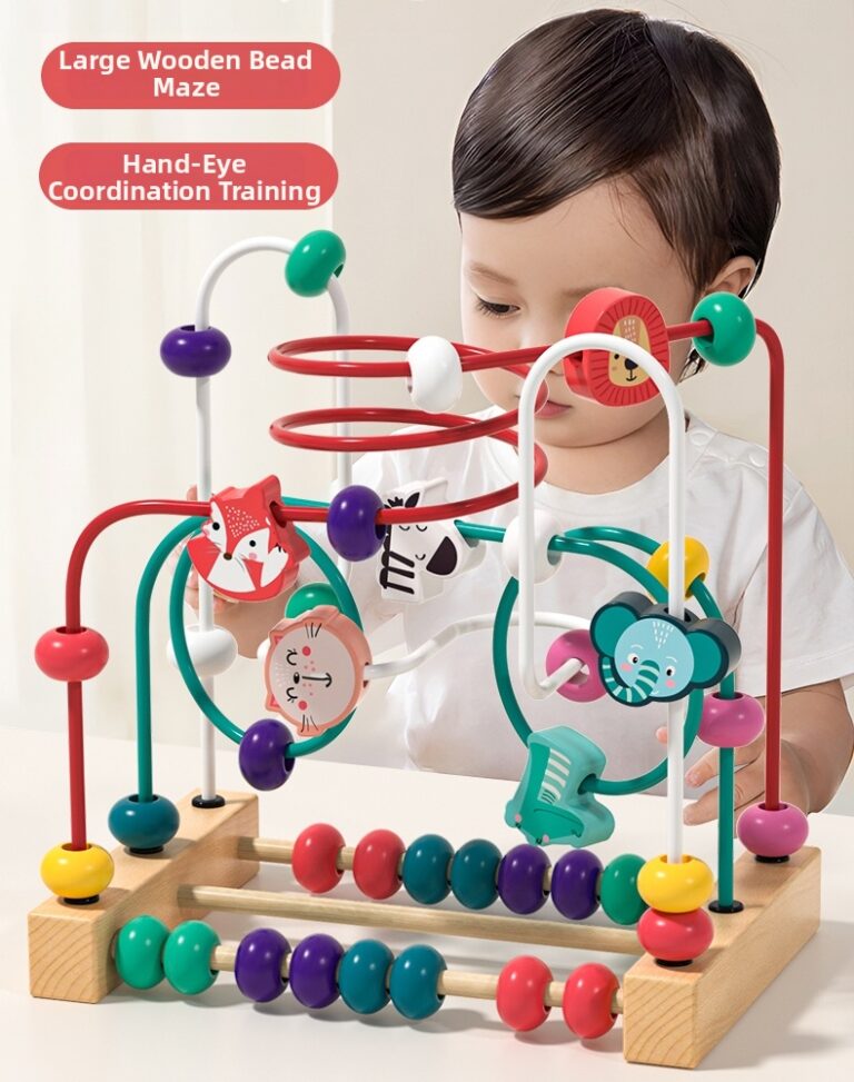 Wooden Bead Maze & Lacing Beads Toy for Babies